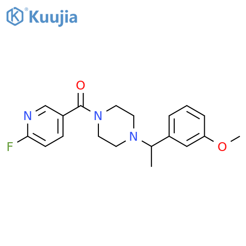 (6-Fluoro-3-pyridinyl)[4-[1-(3-methoxyphenyl)ethyl]-1-piperazinyl]methanone structure