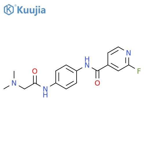 N-[4-[[2-(Dimethylamino)acetyl]amino]phenyl]-2-fluoro-4-pyridinecarboxamide structure