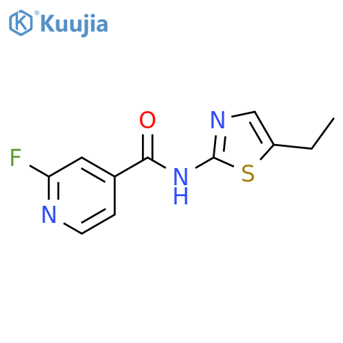 N-(5-ethyl-1,3-thiazol-2-yl)-2-fluoropyridine-4-carboxamide structure