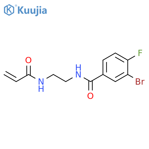 N-{2-(3-bromo-4-fluorophenyl)formamidoethyl}prop-2-enamide structure