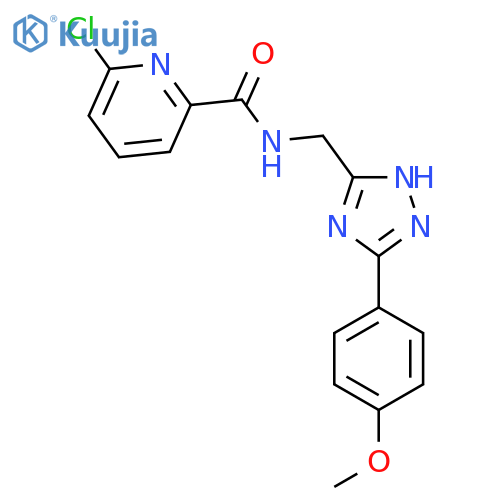 6-Chloro-N-[[3-(4-methoxyphenyl)-1H-1,2,4-triazol-5-yl]methyl]pyridine-2-carboxamide structure