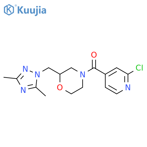 (2-Chloro-4-pyridinyl)[2-[(3,5-dimethyl-1H-1,2,4-triazol-1-yl)methyl]-4-morpholinyl]methanone structure