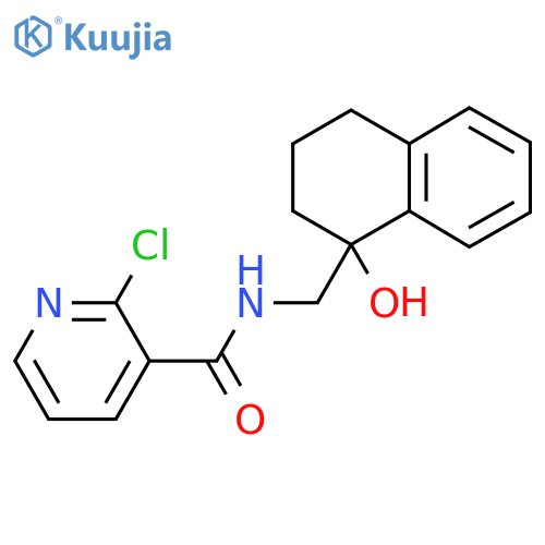 2-Chloro-N-[(1-hydroxy-3,4-dihydro-2H-naphthalen-1-YL)methyl]pyridine-3-carboxamide structure