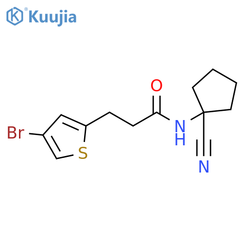 4-Bromo-N-(1-cyanocyclopentyl)-2-thiophenepropanamide structure