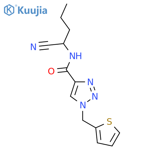 N-(1-cyanobutyl)-1-(thiophen-2-yl)methyl-1H-1,2,3-triazole-4-carboxamide structure