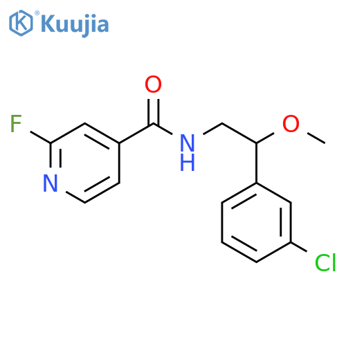 N-[2-(3-Chlorophenyl)-2-methoxyethyl]-2-fluoro-4-pyridinecarboxamide structure