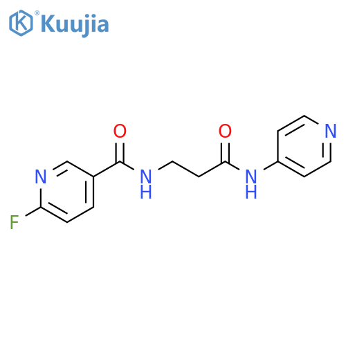 6-Fluoro-N-[3-oxo-3-(4-pyridinylamino)propyl]-3-pyridinecarboxamide structure