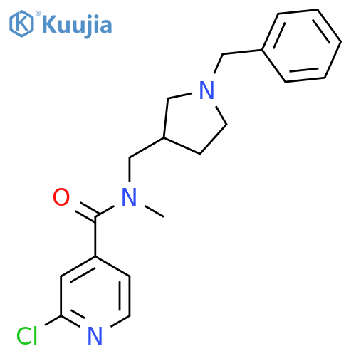 N-(1-benzylpyrrolidin-3-yl)methyl-2-chloro-N-methylpyridine-4-carboxamide structure