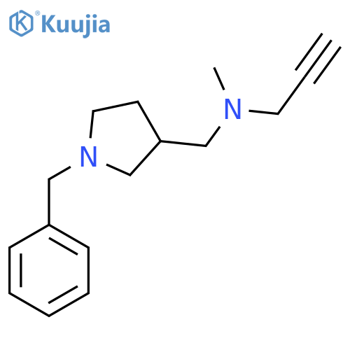(1-benzylpyrrolidin-3-yl)methyl(methyl)(prop-2-yn-1-yl)amine structure