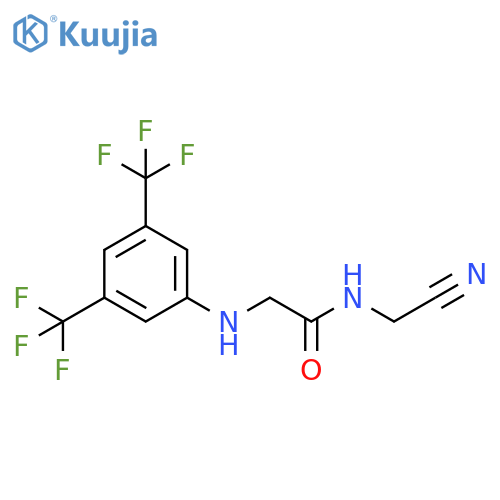 2-[[3,5-Bis(trifluoromethyl)phenyl]amino]-N-(cyanomethyl)acetamide structure