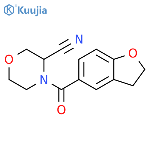4-(2,3-dihydro-1-benzofuran-5-carbonyl)morpholine-3-carbonitrile structure