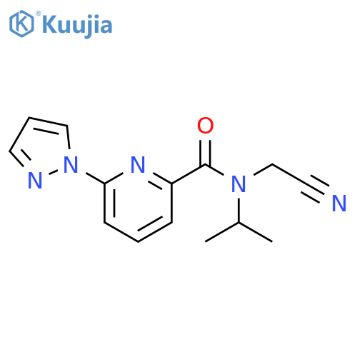 N-(cyanomethyl)-N-(propan-2-yl)-6-(1H-pyrazol-1-yl)pyridine-2-carboxamide structure