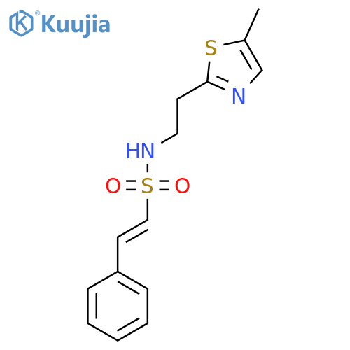 N-2-(5-methyl-1,3-thiazol-2-yl)ethyl-2-phenylethene-1-sulfonamide structure