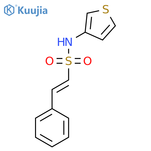 (E)-2-Phenyl-N-thiophen-3-ylethenesulfonamide structure