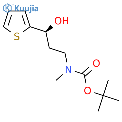 tert-butyl N-(3S)-3-hydroxy-3-(thiophen-2-yl)propyl-N-methylcarbamate structure