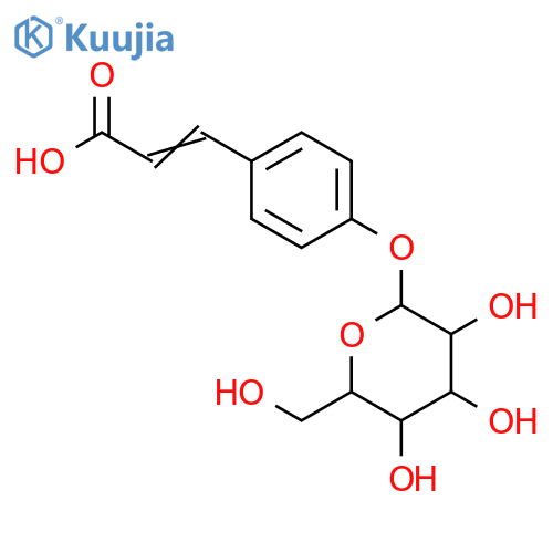 2-Propenoic acid,3-[4-(b-D-glucopyranosyloxy)phenyl]- structure