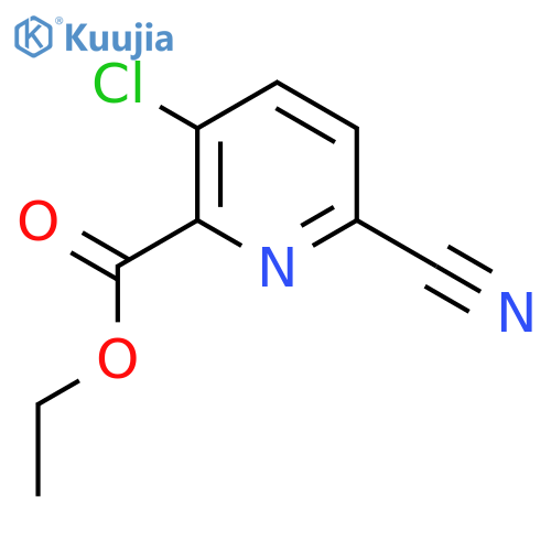 Ethyl 3-chloro-6-cyanopicolinate structure