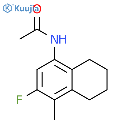 N-(3-Fluoro-4-methyl-5,6,7,8-tetrahydro-1-naphthyl)acetamide structure