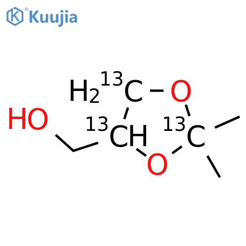 2,2-Dimethyl-1,3-dioxolane-13C3-4-methanol structure