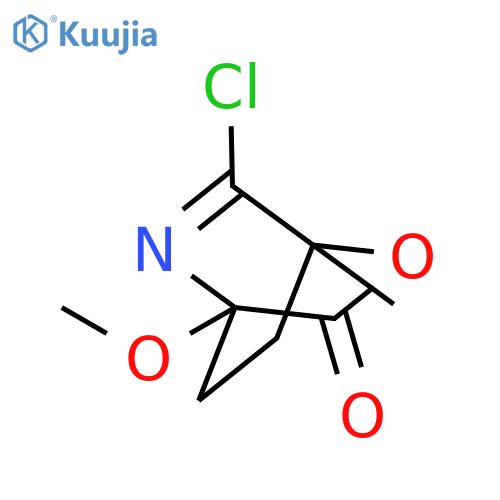 2-OXA-5-AZABICYCLO[2.2.2]OCT-5-EN-3-ONE, 6-CHLORO-4-METHOXY-1-METHYL- structure