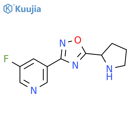 3-Fluoro-5-(5-pyrrolidin-2-yl-[1,2,4]oxadiazol-3-yl)-pyridine structure