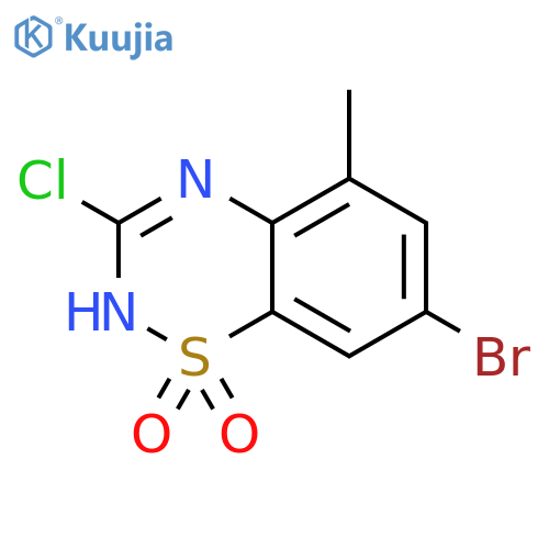 7-Bromo-3-chloro-5-methyl-2H-benzo[1,2,4]thiadiazine 1,1-dioxide structure