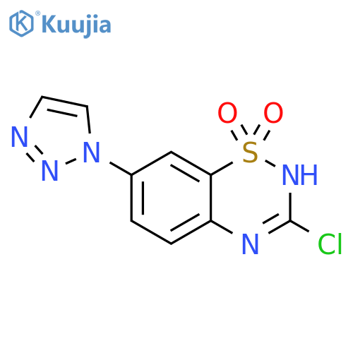 3-Chloro-7-[1,2,3]triazol-1-yl-2H-benzo[1,2,4]thiadiazine 1,1-dioxide structure