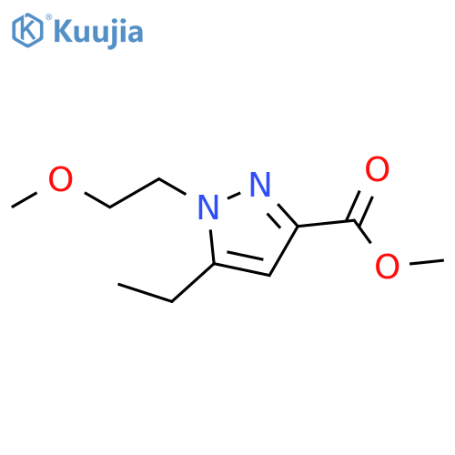 5-Ethyl-1-(2-methoxy-ethyl)-1H-pyrazole-3-carboxylic acid methyl ester structure