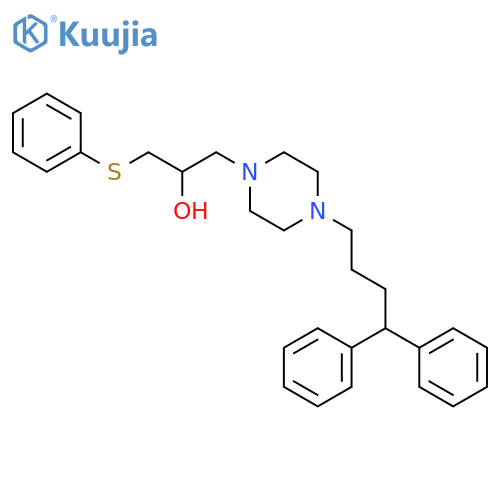 1-Piperazineethanol,4-(4,4-diphenylbutyl)-a-[(phenylthio)methyl]- structure