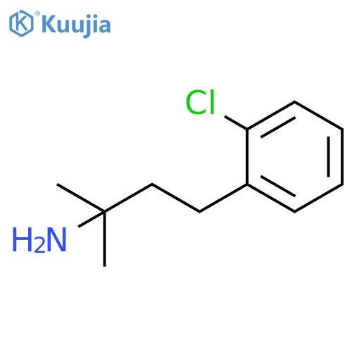 4-(2-chlorophenyl)-2-methylbutan-2-amine structure