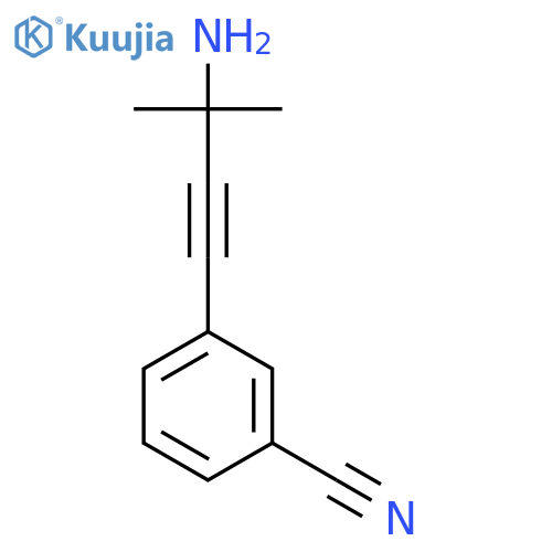 Benzonitrile, 3-(3-amino-3-methyl-1-butynyl)- structure