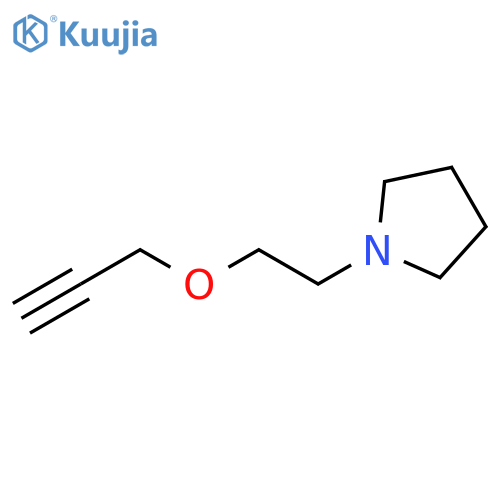 1-2-(prop-2-yn-1-yloxy)ethylpyrrolidine structure
