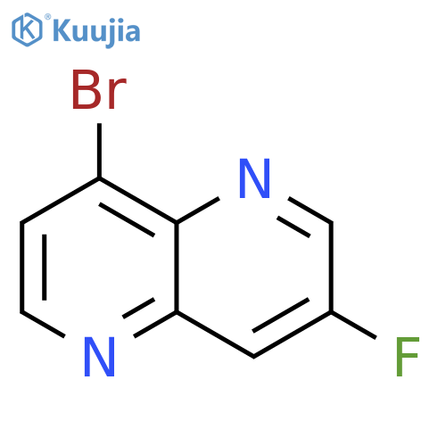 8-bromo-3-fluoro-1,5-naphthyridine structure