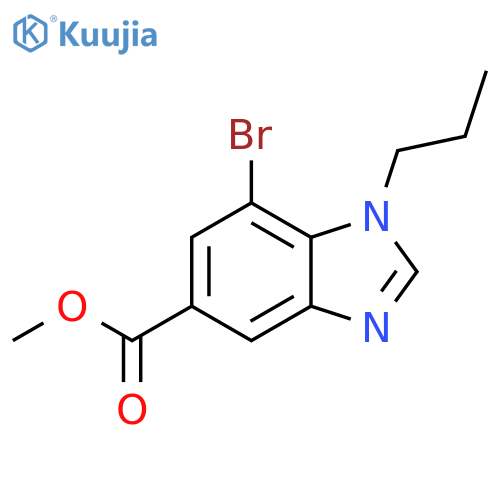 Methyl 7-bromo-1-propyl-1,3-benzodiazole-5-carboxylate structure