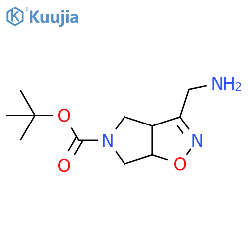 tert-butyl 3-(aminomethyl)-3aH,4H,5H,6H,6aH-pyrrolo[3,4-d][1,2]oxazole-5-carboxylate structure