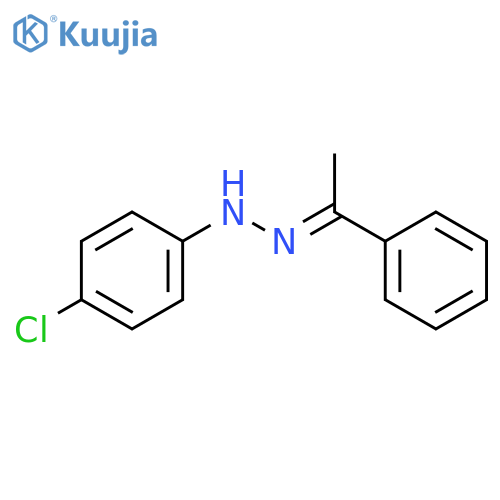 Ethanone, 1-phenyl-, (4-chlorophenyl)hydrazone, (E)- structure