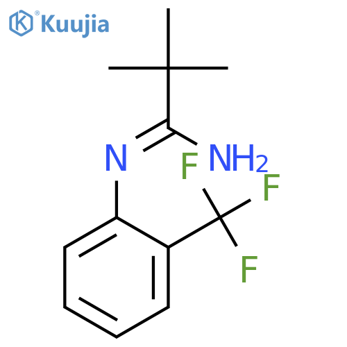 Propanimidamide, 2,2-dimethyl-N'-[2-(trifluoromethyl)phenyl]-, (Z)- structure