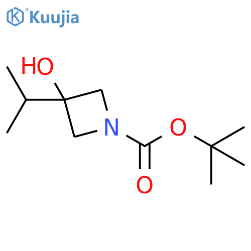 tert-butyl 3-hydroxy-3-(propan-2-yl)azetidine-1-carboxylate structure