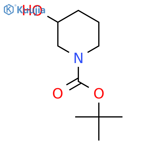 tert-butyl (3S)-3-hydroxypiperidine-1-carboxylate structure