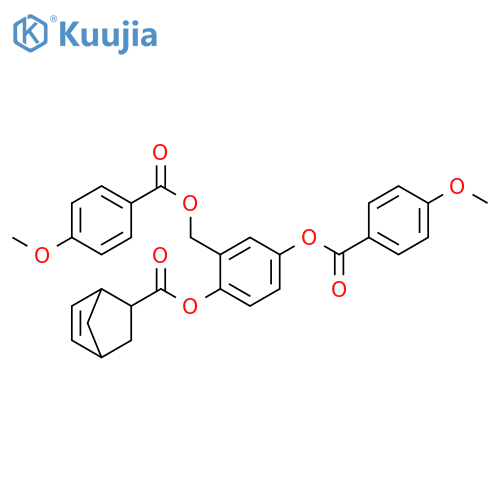 Bicyclo[2.2.1]hept-5-ene-2-carboxylic acid,4-[(4-methoxybenzoyl)oxy]-2-[[(4-methoxybenzoyl)oxy]methyl]phenylester structure