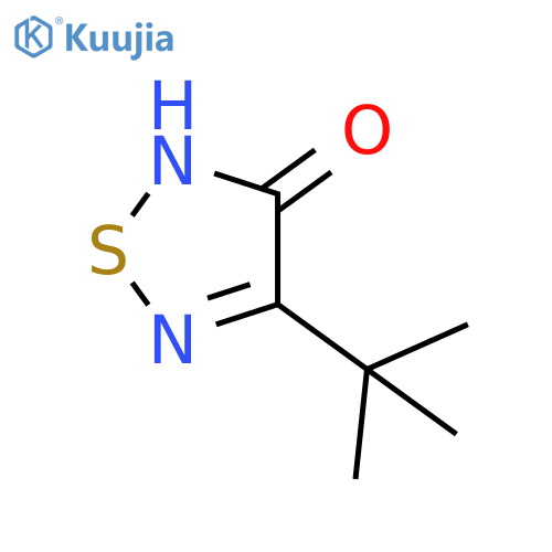 1,2,5-Thiadiazol-3(2H)-one, 4-(1,1-dimethylethyl)- structure