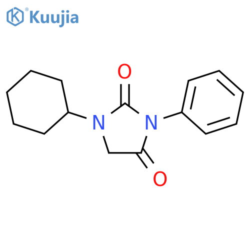 2,4-Imidazolidinedione,1-cyclohexyl-3-phenyl- structure