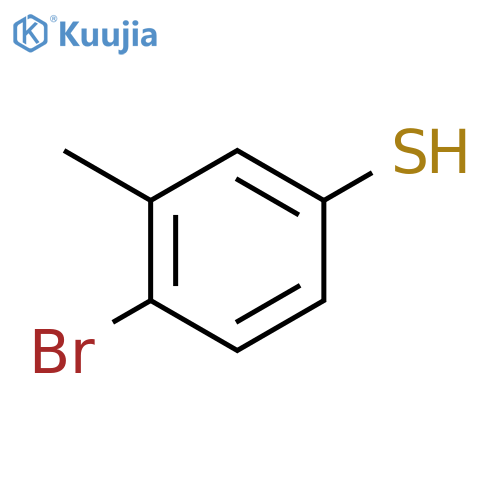 4-Bromo-3-methyl-benzenethiol structure