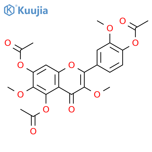 4H-1-Benzopyran-4-one,5,7-bis(acetyloxy)-2-[4-(acetyloxy)-3-methoxyphenyl]-3,6-dimethoxy- structure