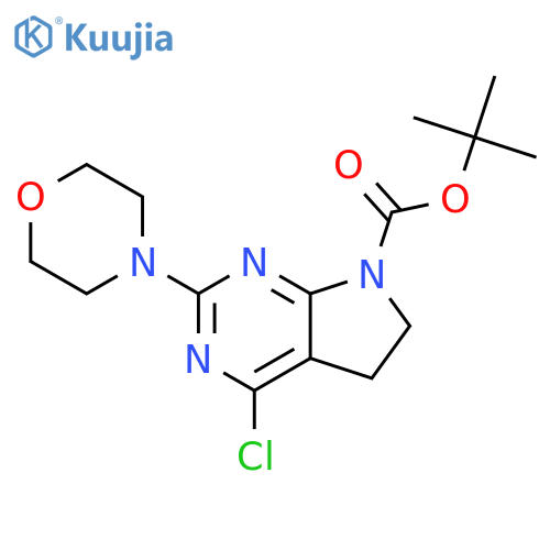 tert-Butyl 4-chloro-2-morpholino-5H-pyrrolo-2,3-dpyrimidine-7(6H)-carboxylate structure