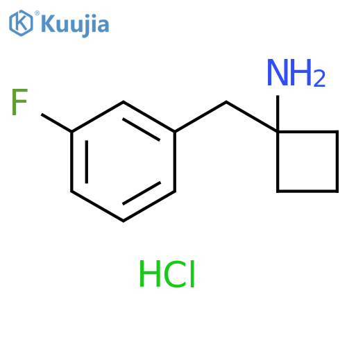 1-(3-fluorophenyl)methylcyclobutan-1-amine ydrochloride structure