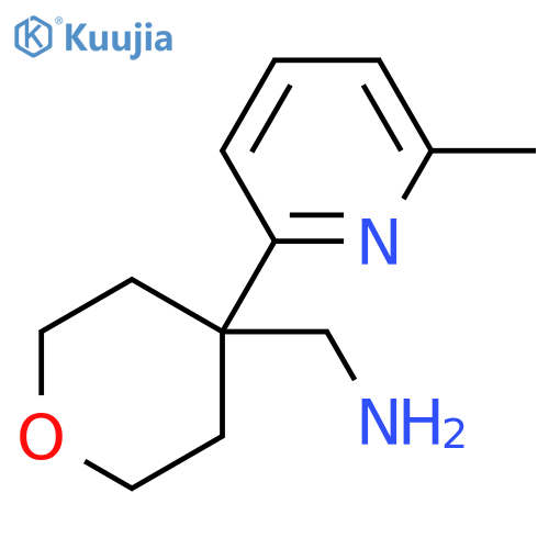 [4-(6-Methylpyridin-2-yl)oxan-4-yl]methanamine structure