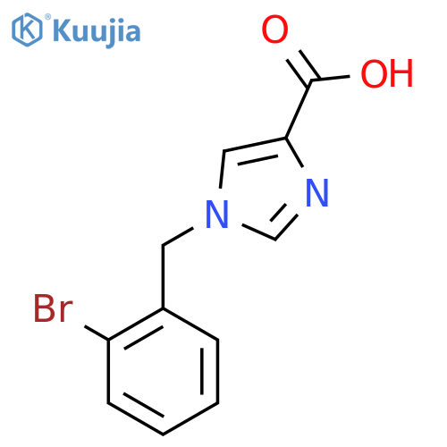 1-[(2-bromophenyl)methyl]-1H-imidazole-4-carboxylic acid structure