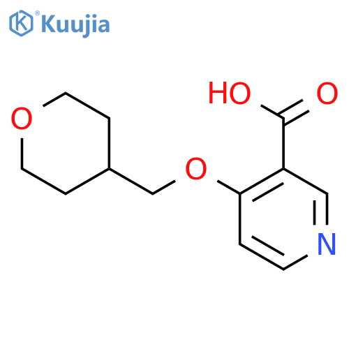 4-(Oxan-4-ylmethoxy)pyridine-3-carboxylic acid structure