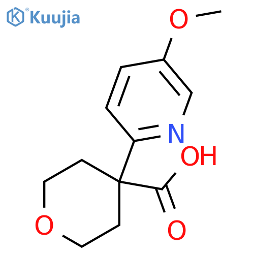 4-(5-Methoxypyridin-2-yl)oxane-4-carboxylic acid structure